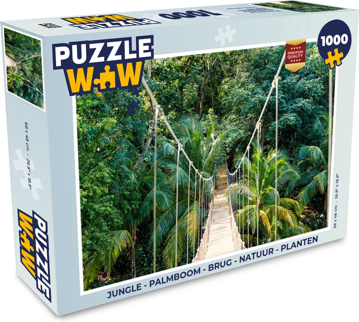 PuzzleWow Jungle Legpuzzel 1000 Stuks - Multicolor