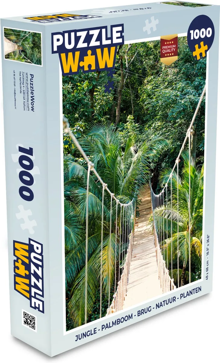 PuzzleWow Jungle Legpuzzel 1000 Stuks - Multicolor