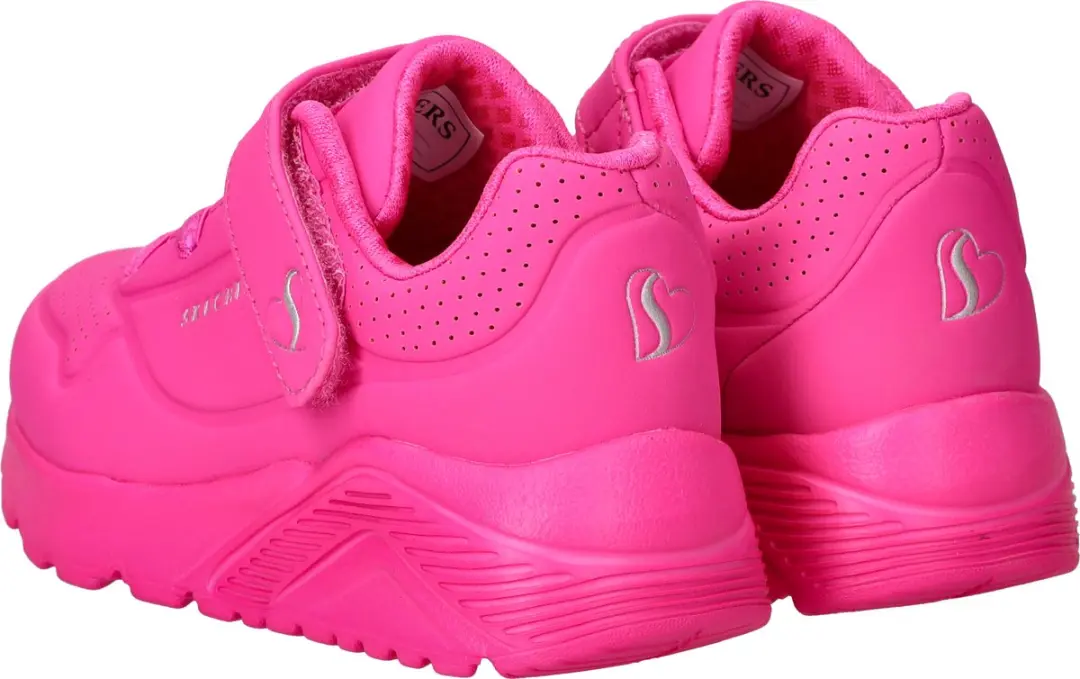 Skechers Uno Lite Meisjes Sneakers - Roze - Maat 23 - afbeelding 5 van 6