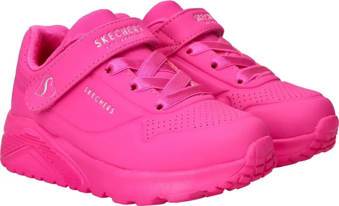 Skechers Uno Lite Meisjes Sneakers - Roze - Maat 23 - afbeelding 2 van 6