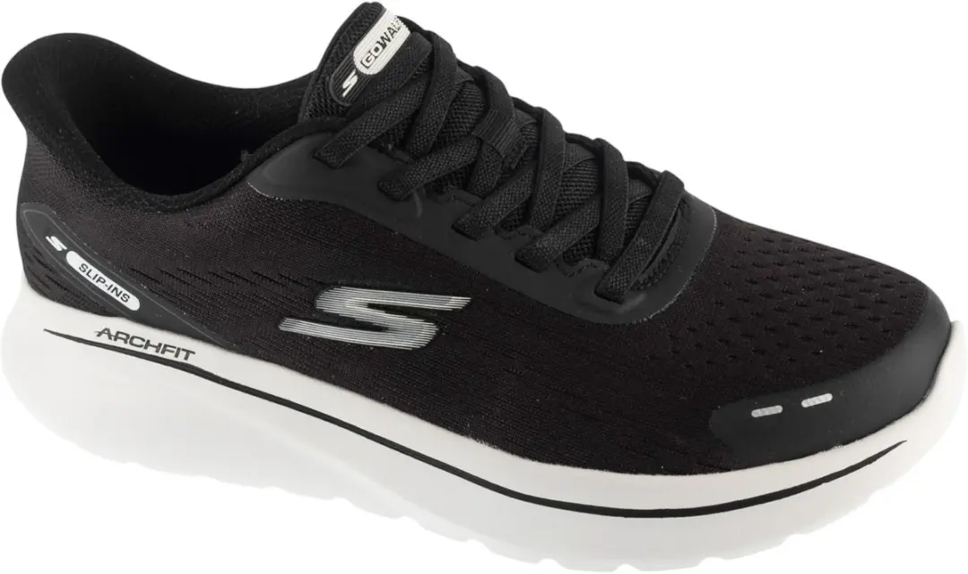Skechers Go Walk Arch Fit N-Joy, Mannen, Zwart, Sneakers, maat: 47