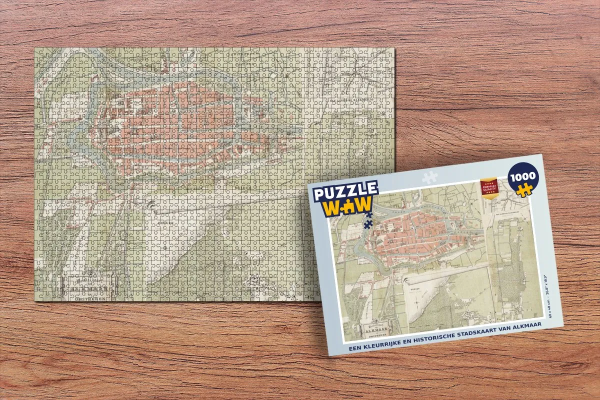 PuzzleWow Alkmaar Legpuzzel 1000 Stuks - Multicolor
