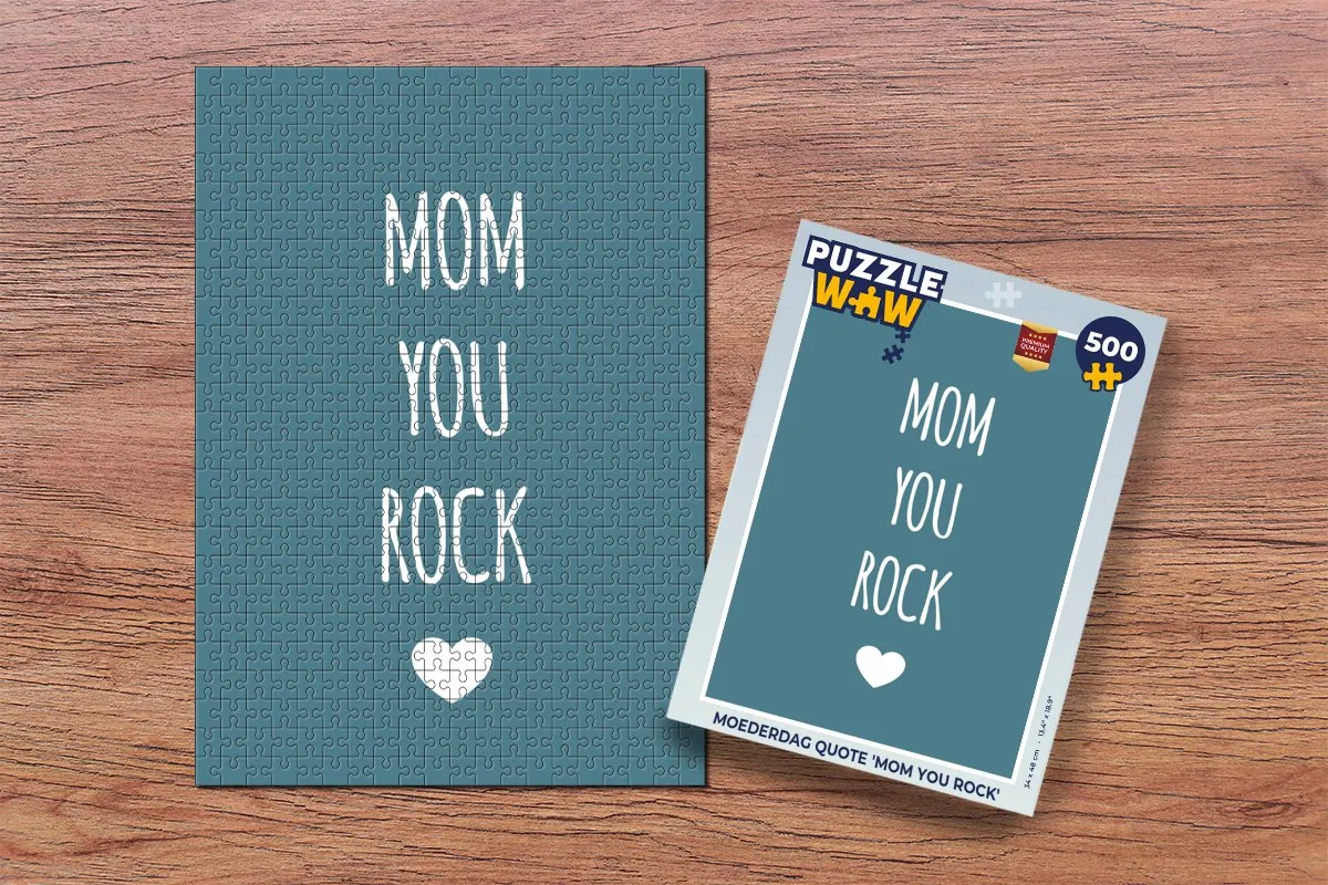 PuzzleWow Quotes - Mom you rock Legpuzzel 500 Stuks - Multicolor