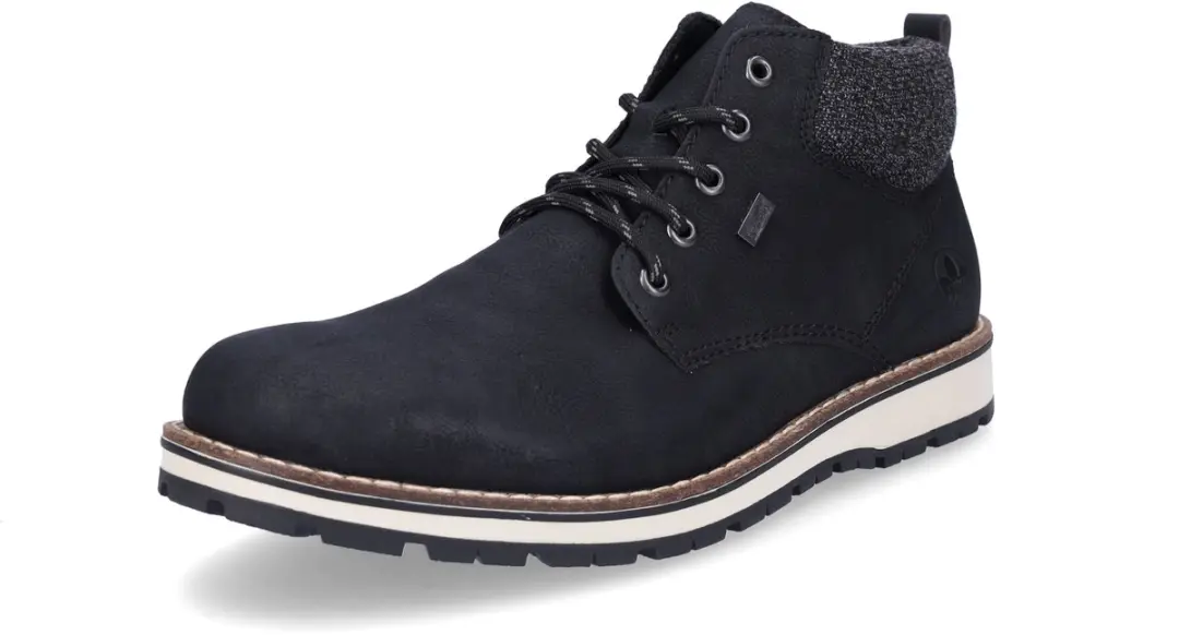Rieker heren veterboot zwart