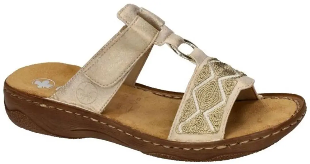Rieker V2864-60 Dames Slides - Goud - afbeelding 2 van 6