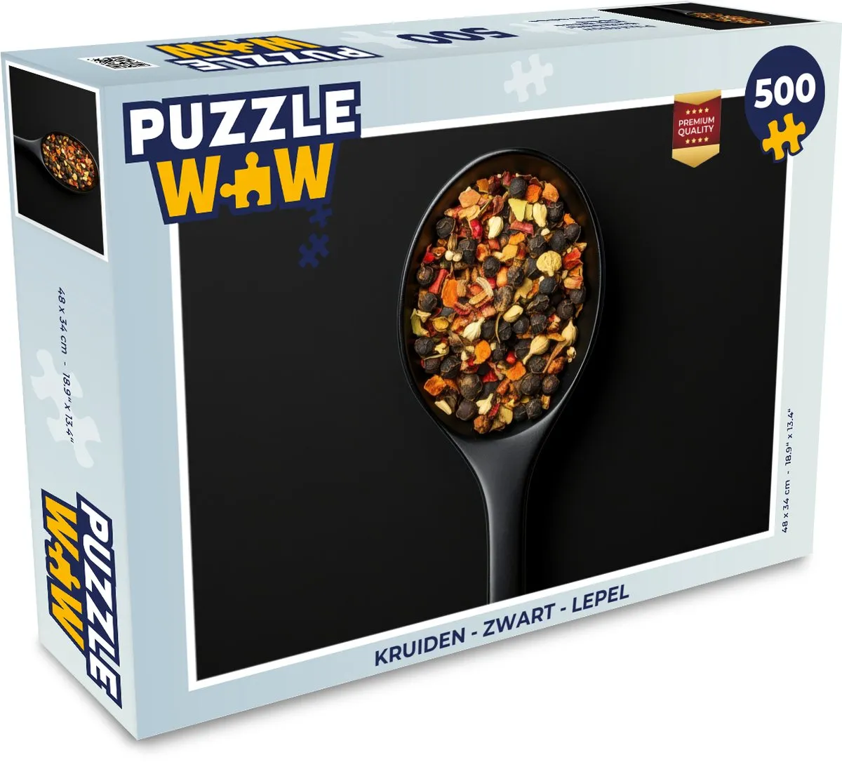 PuzzleWow Kruiden Lepel Puzzel 500 Stuks - Zwart