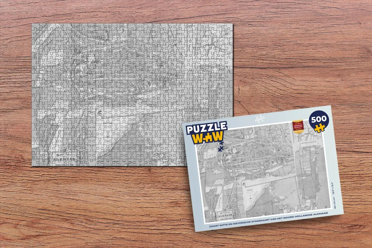 PuzzleWow Vintage Alkmaar Legpuzzel 500 Stuks - Multicolor