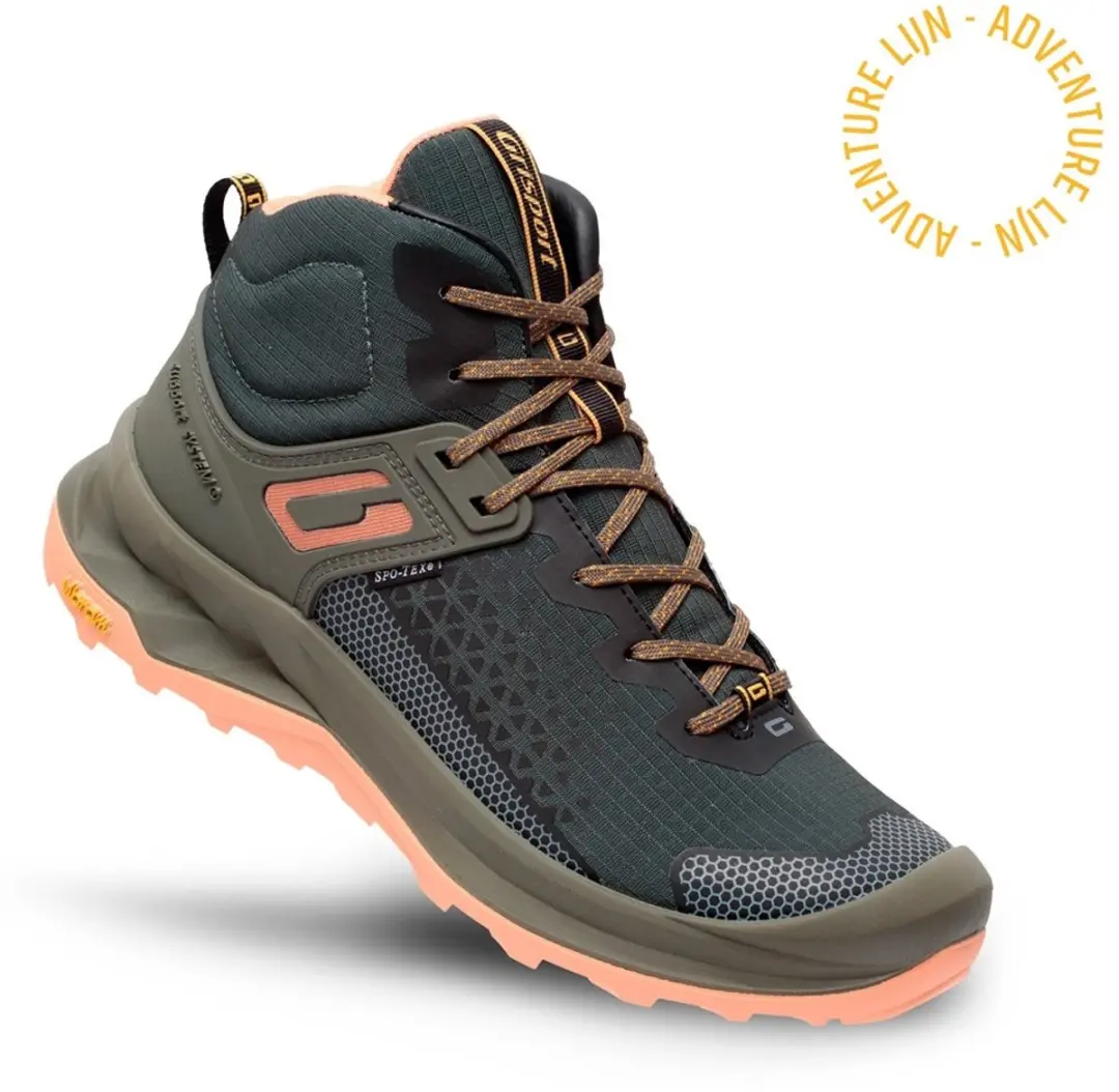 Grisport Explorer mid groen roze wandelschoenen uni (15403-176)