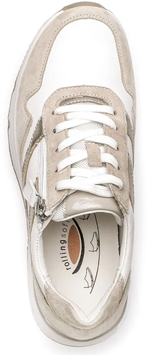 Gabor Rollingsoft Dames Sneaker - Beige/Wit - afbeelding 5 van 6