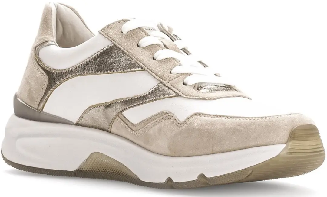 Gabor Rollingsoft Dames Sneaker - Beige/Wit - afbeelding 4 van 6
