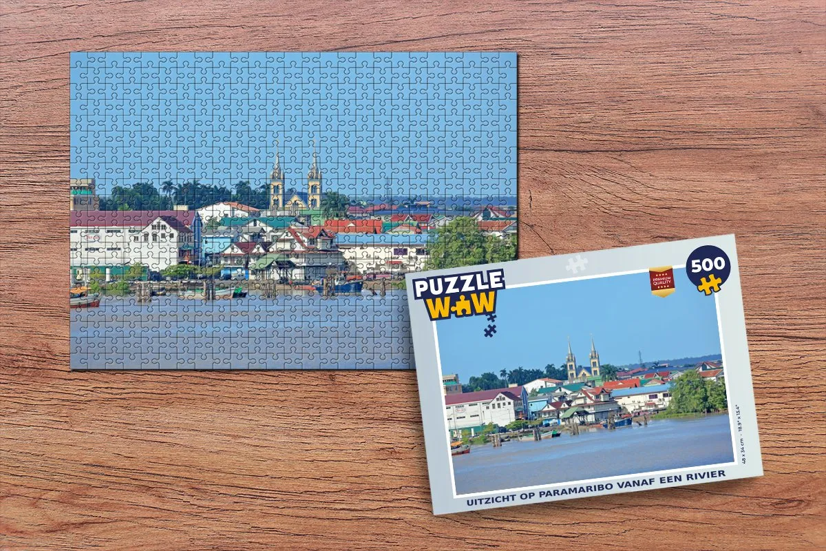 PuzzleWow Paramaribo Rivier Puzzel 500 Stuks - Multicolor