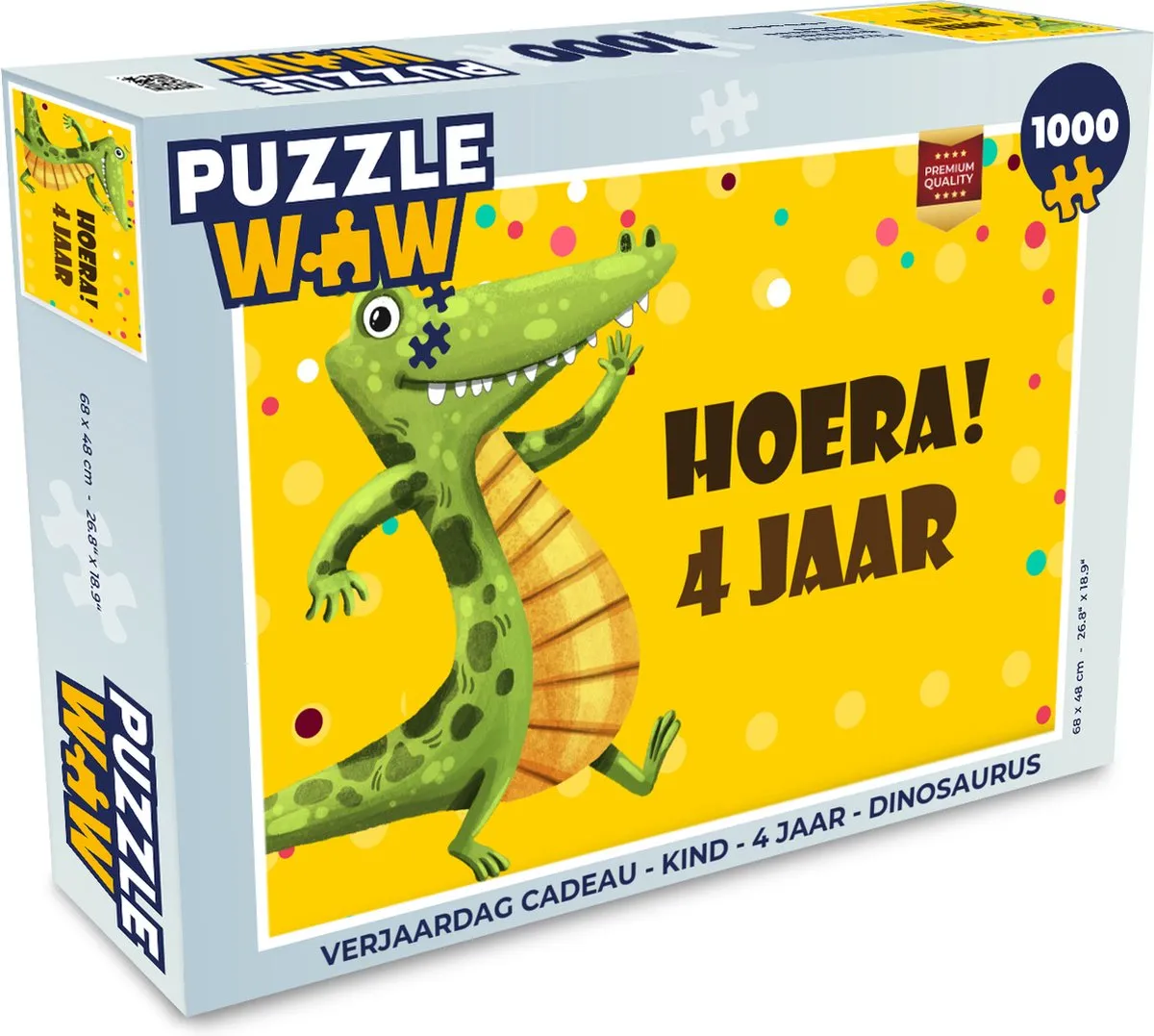 PuzzleWow Dinosaurus Legpuzzel 1000 Stuks - Multicolor