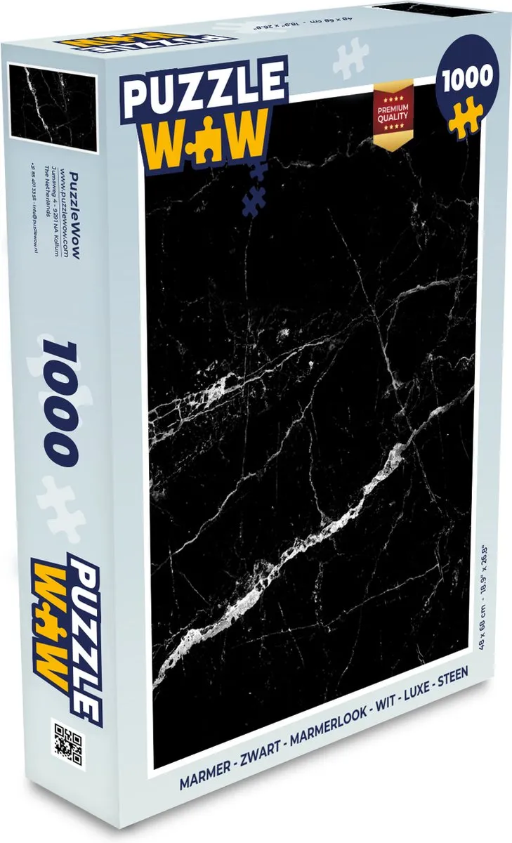 PuzzleWow Marmerlook Legpuzzel 1000 Stuks - Multicolor