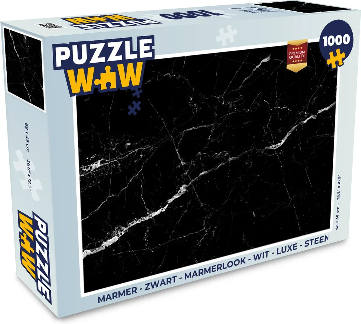 PuzzleWow Marmerlook Legpuzzel 1000 Stuks - Multicolor
