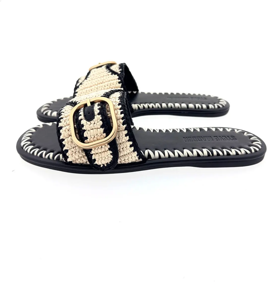 Steve Madden Seabreeze slipper zwart / combi, 41 / 7