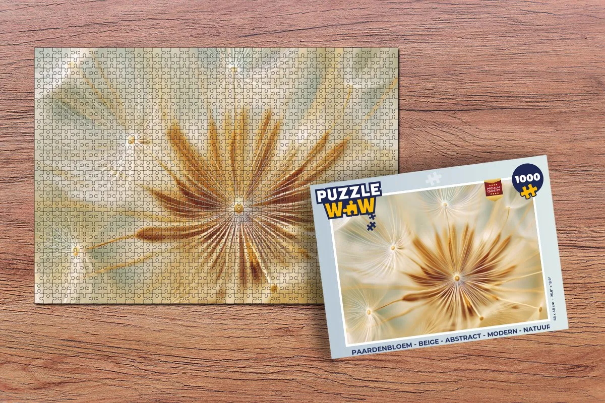 PuzzleWow Paardenbloem Legpuzzel 1000 Stuks - Abstract