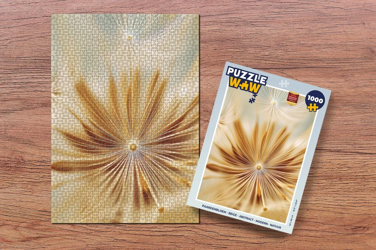 PuzzleWow Paardenbloem Legpuzzel 1000 Stuks - Abstract