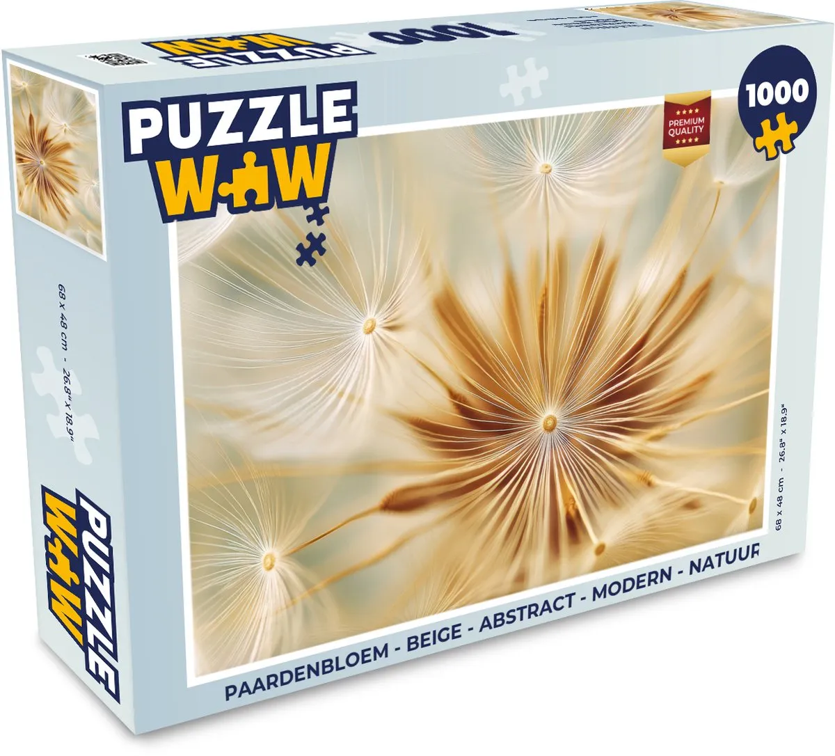 PuzzleWow Paardenbloem Legpuzzel 1000 Stuks - Abstract