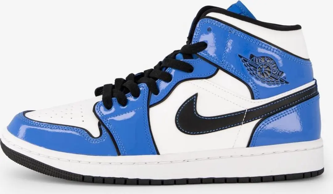 Nike Air Jordan 1 Mid SE, Signal Blue/Black-White, DD6834 402, EUR 43