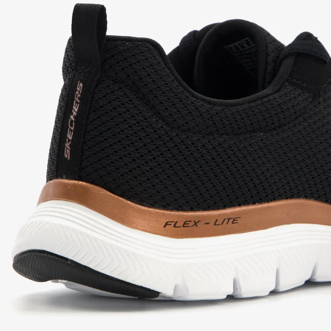 Skechers Flex Appeal 4.0 Brilliant V Dames Sneakers - 38 - Black/Rose Gold