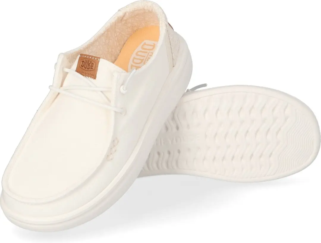 HEYDUDE Wendy Rise Chambray Grid Dames Instappers - Maat 40 - afbeelding 3 van 6