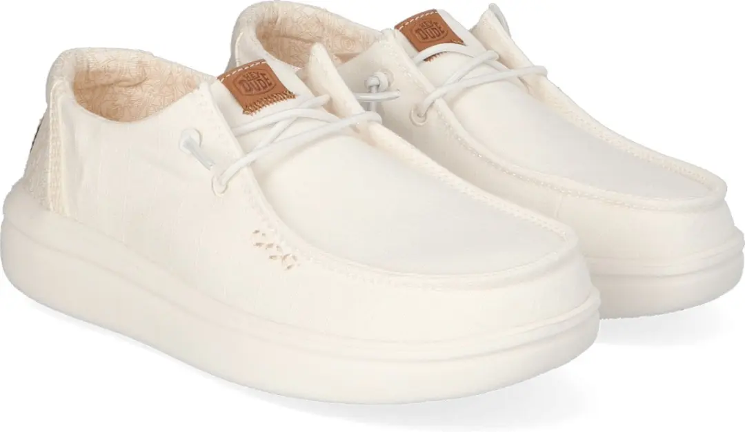 HEYDUDE Wendy Rise Chambray Grid Dames Instappers - Maat 40 - afbeelding 4 van 6