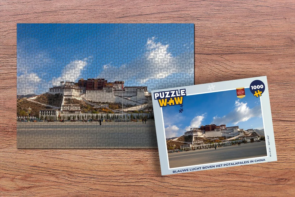 PuzzleWow Legpuzzel Blauwe lucht boven het Potalapaleis - 1000 Stuks
