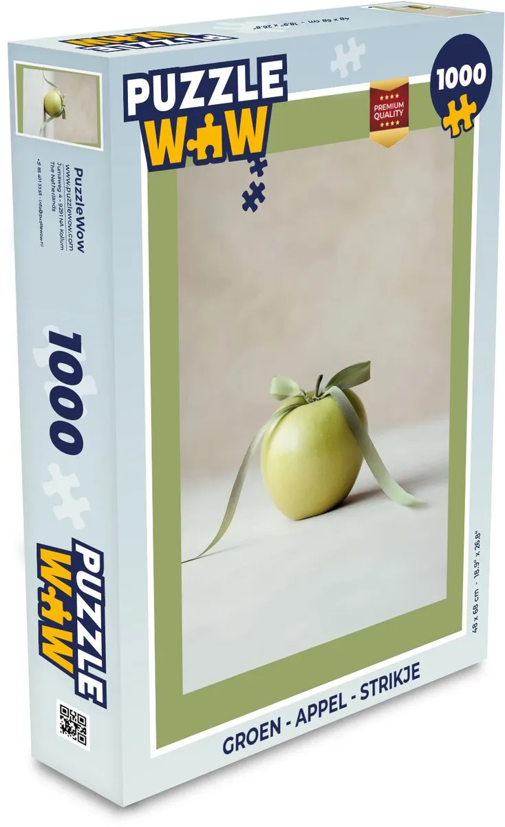 PuzzleWow Legpuzzel 1000 Stuks - Groen Appel