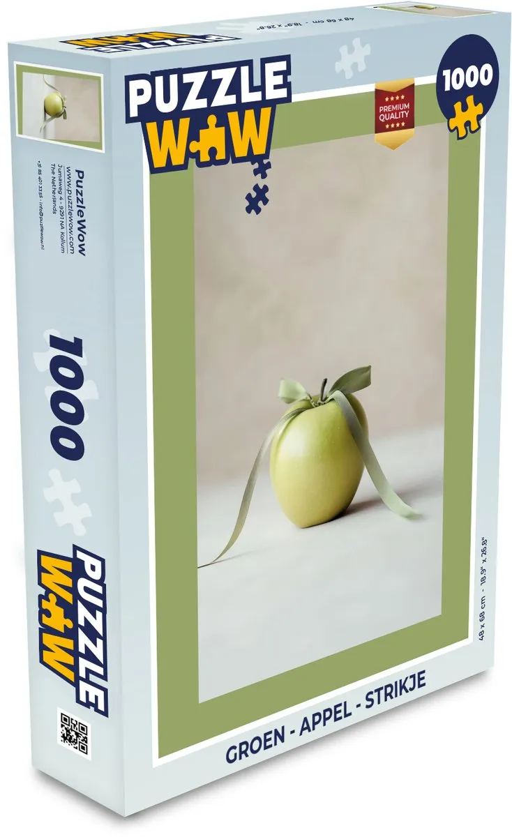 PuzzleWow Legpuzzel 1000 Stuks - Groen Appel
