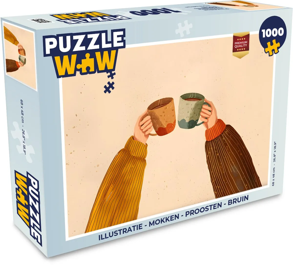 PuzzleWow Proosten Mokken Legpuzzel 1000 Stuks