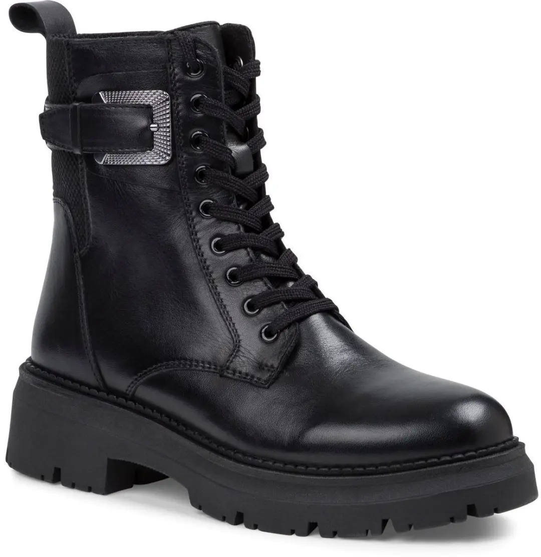Marco Tozzi Dames Enkellaarsje 2-25296-45 001 F-breedte Maat: 37 EU