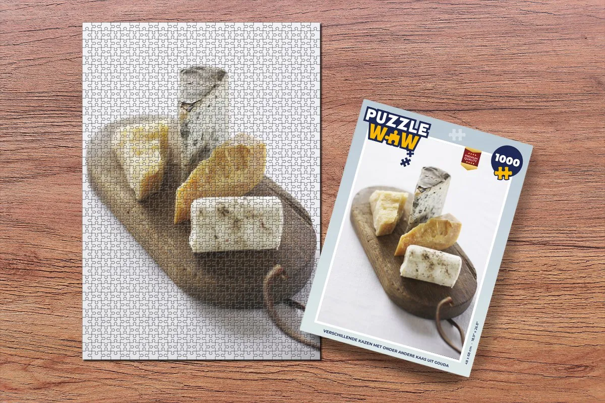 PuzzleWow Legpuzzel Gouda 1000 Stuks - Multicolor