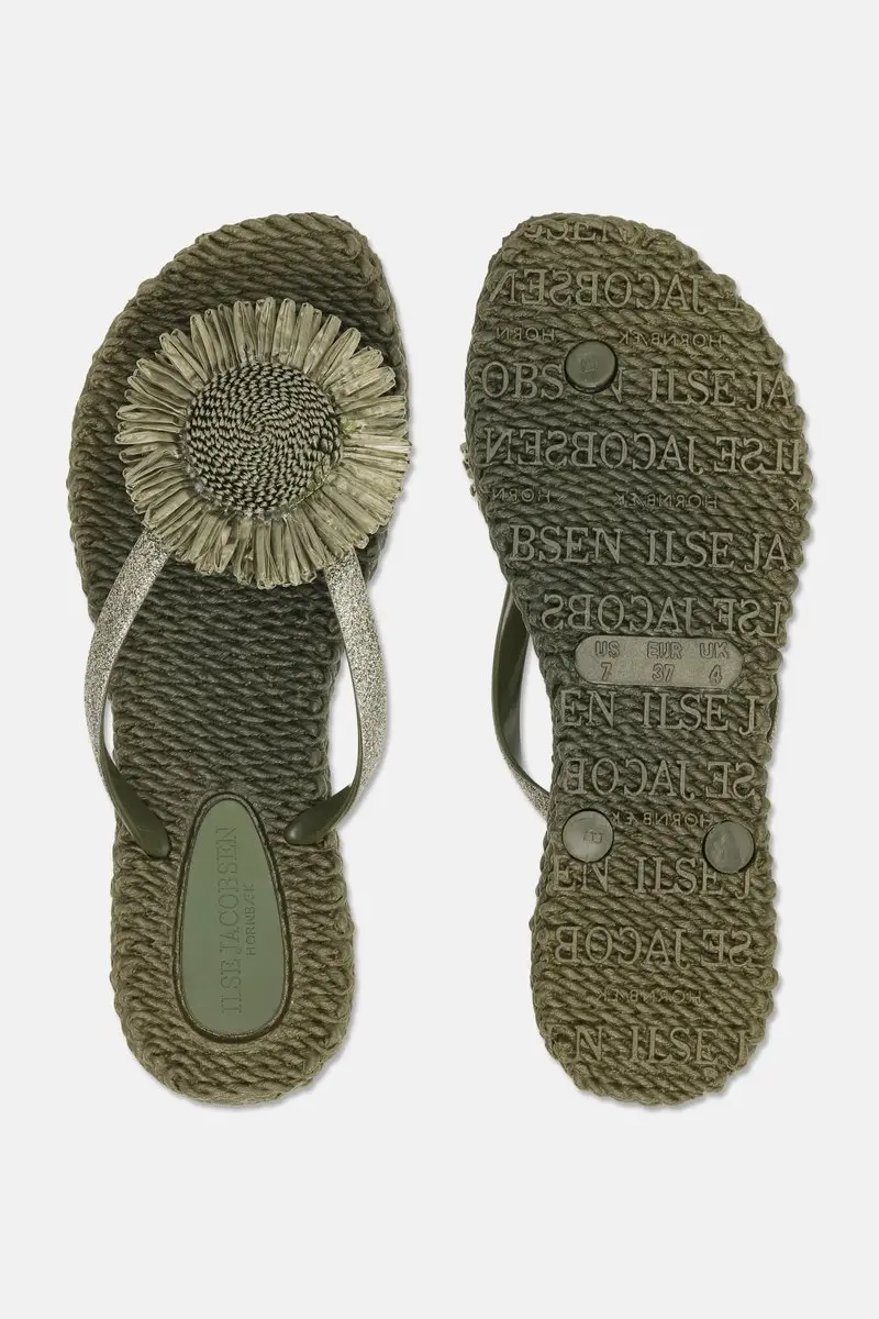 Ilse Jacobsen Cheerful Bloem Teenslipper - 39 Army