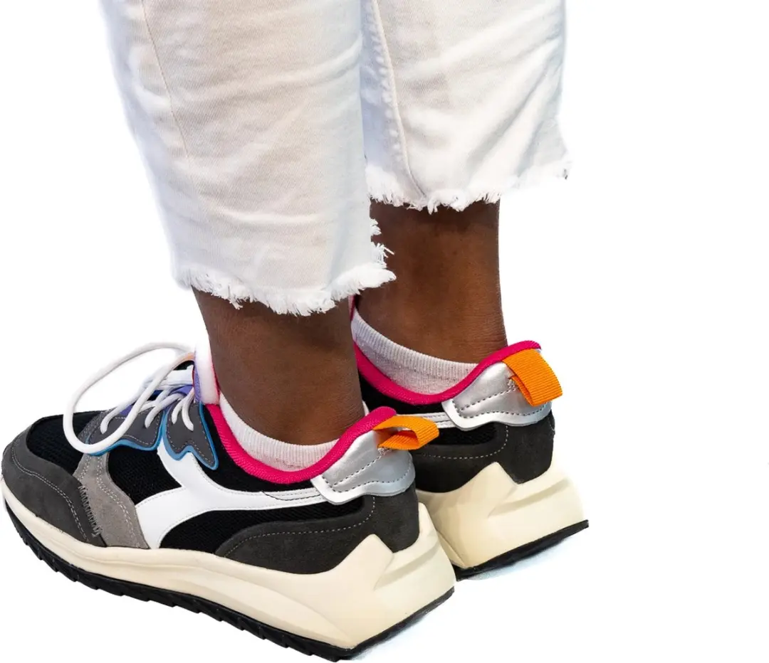 Diadora Jolly Suede Mesh Lage Sneakers - Zwart - Maat 36
