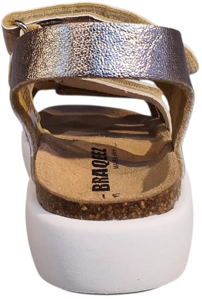 Braqeez 426420-796 Platte Sandalen - Roze - Leer