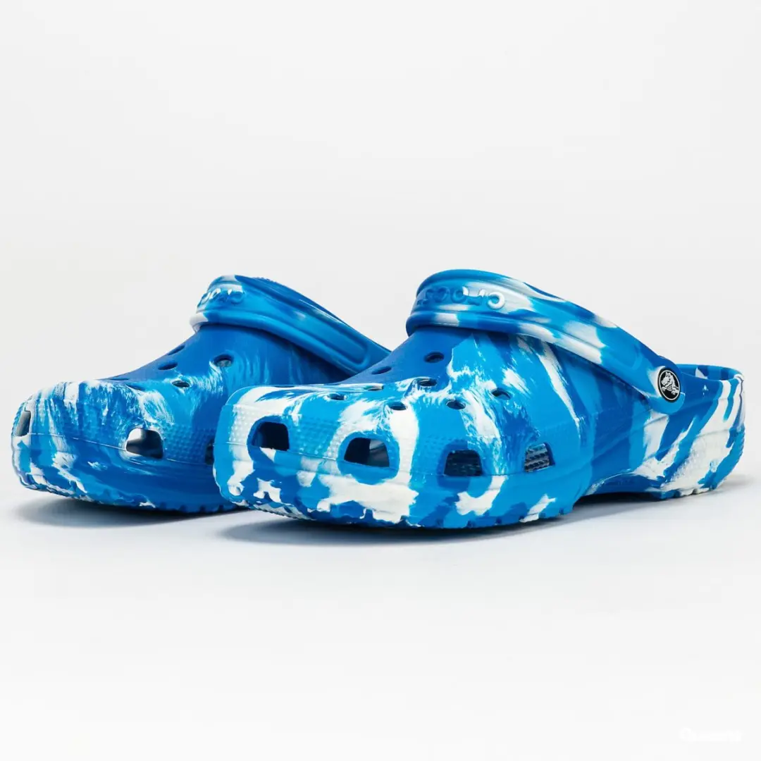 Crocs Classic Kinder Marbled Clog in Blauw/Wit Maat 27/28 C10