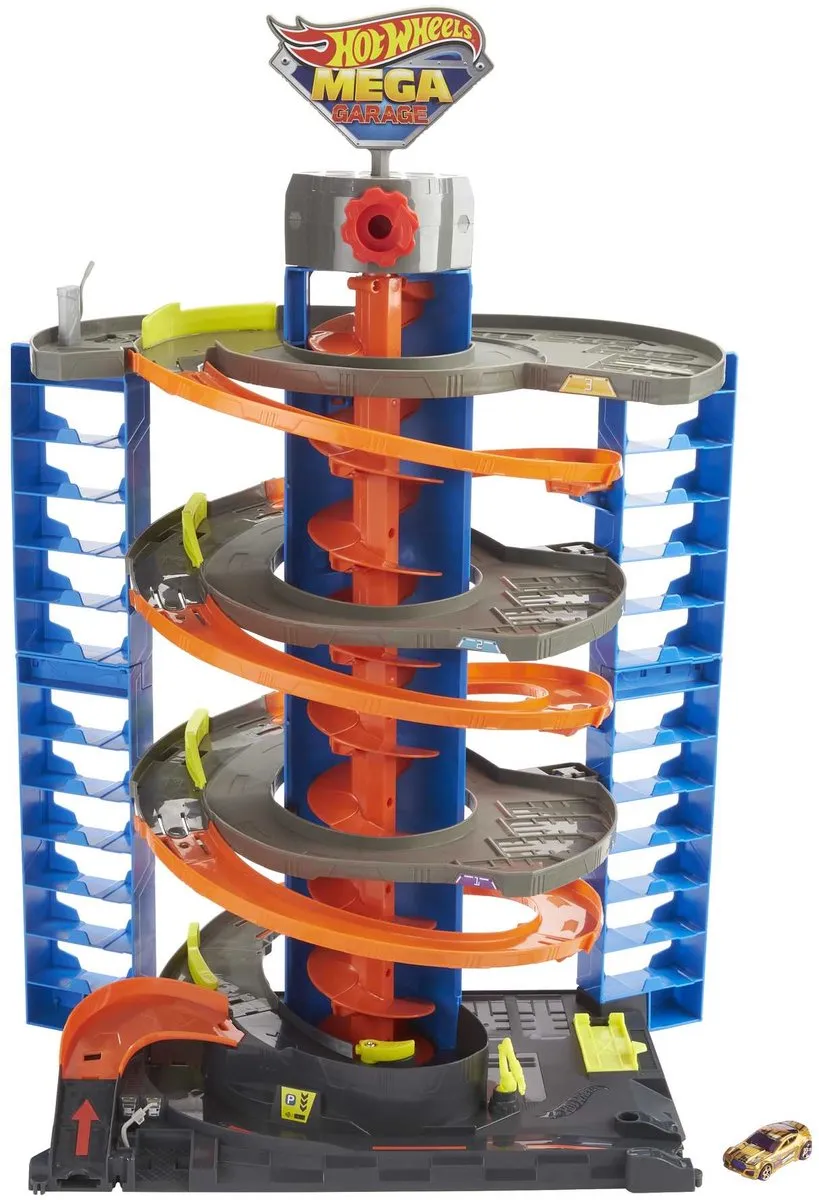 Hot Wheels Mega Garage Freaky Parking - 4 Niveaus met Lift