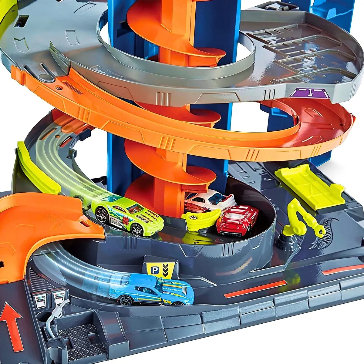 Hot Wheels Mega Garage Freaky Parking - 4 Niveaus met Lift