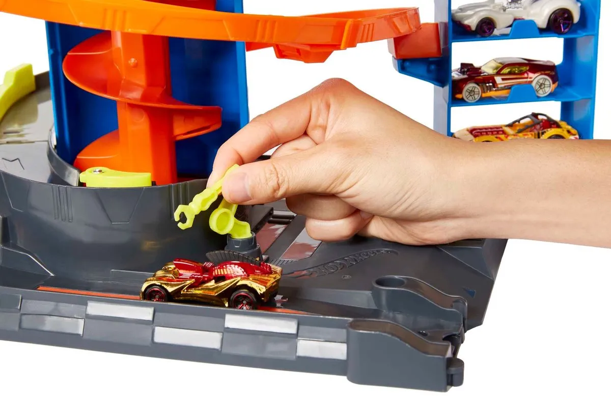 Hot Wheels Mega Garage Freaky Parking - 4 Niveaus met Lift