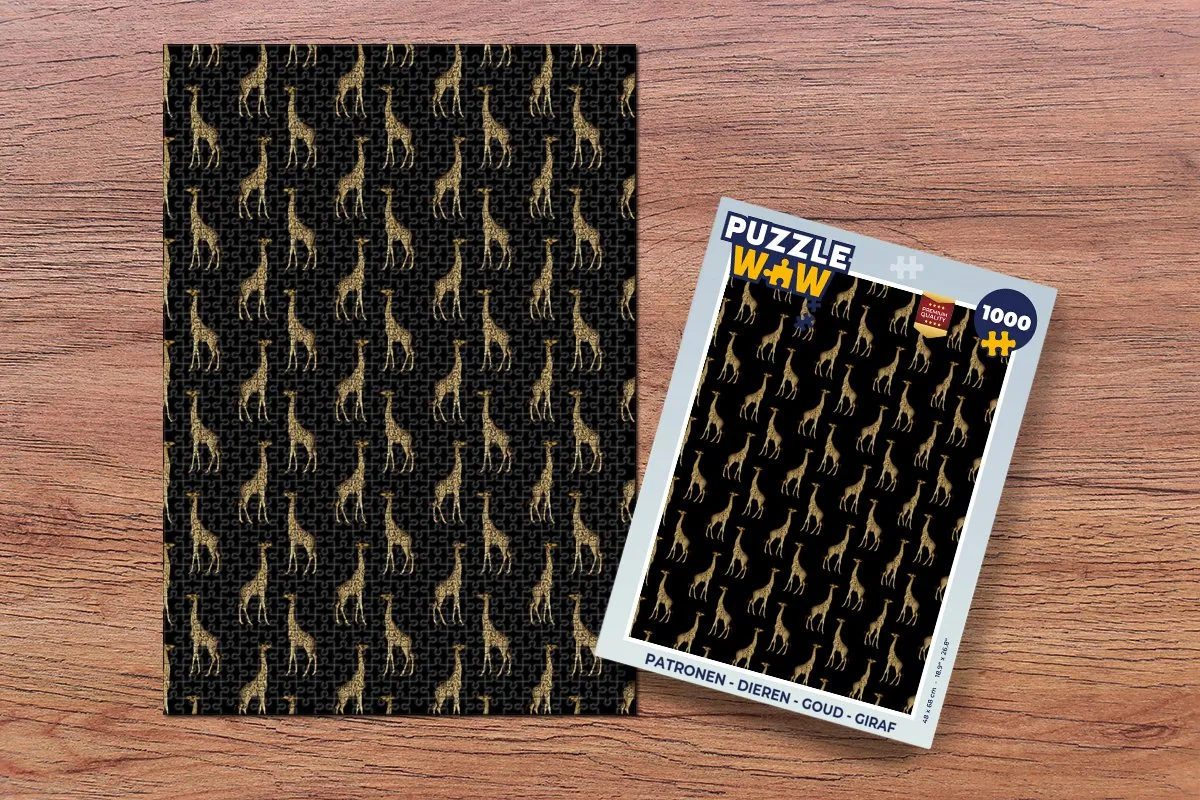 PuzzleWow Dieren Legpuzzel 1000 Stuks - Giraf - Multicolor