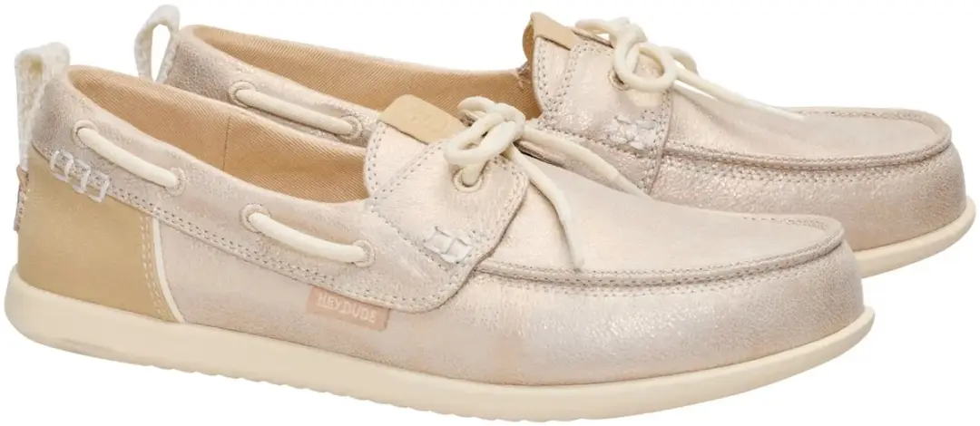 HEYDUDE Harbor Breeze Lo Classic Dames Loafers - Zilver - Maat 38
