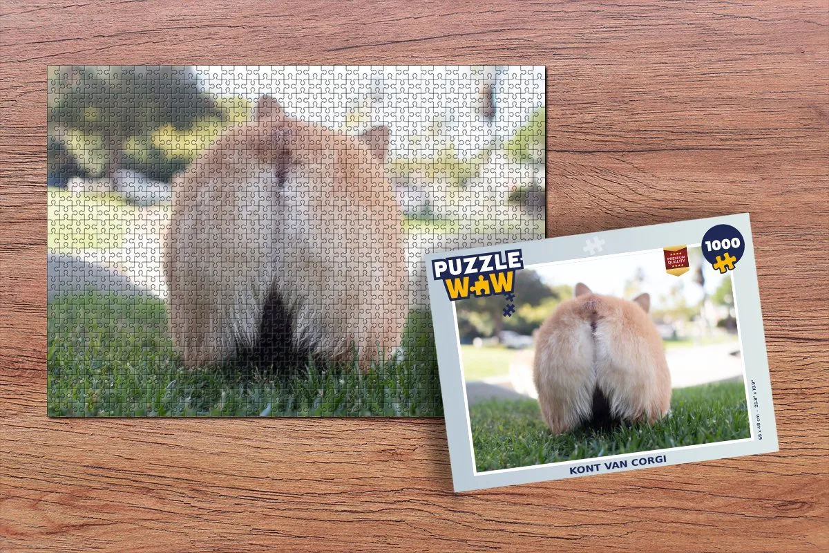 PuzzleWow Corgi Legpuzzel 1000 Stuks - Multicolor