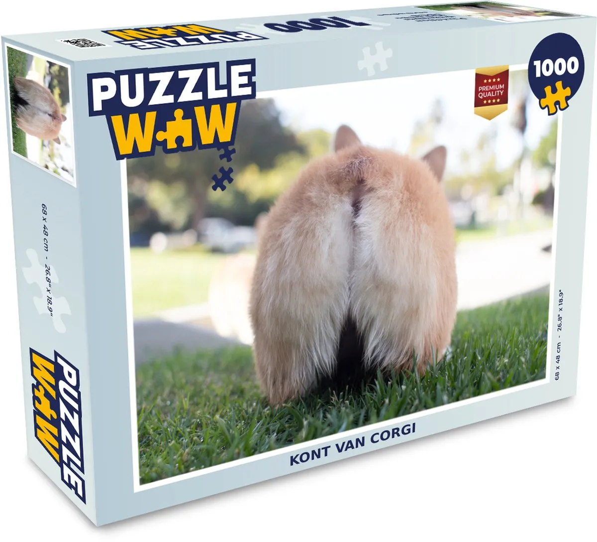 PuzzleWow Corgi Legpuzzel 1000 Stuks - Multicolor