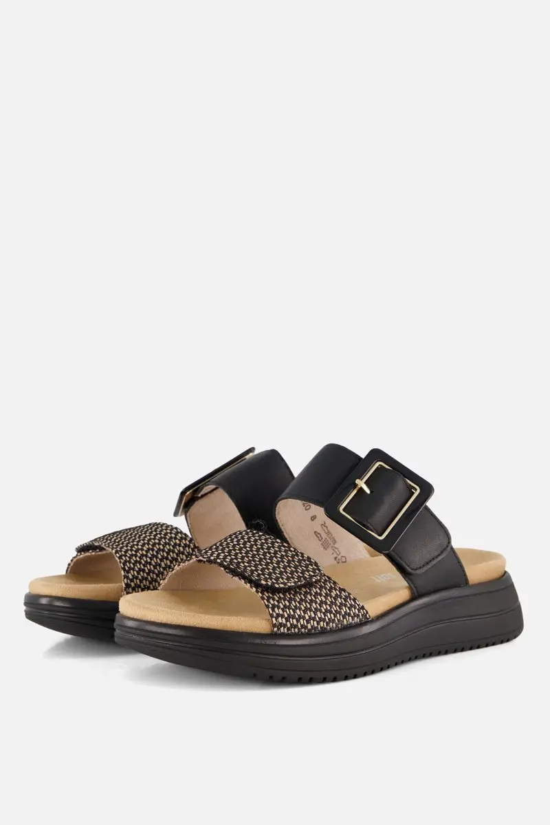 Remonte Slippers zwart Synthetisch