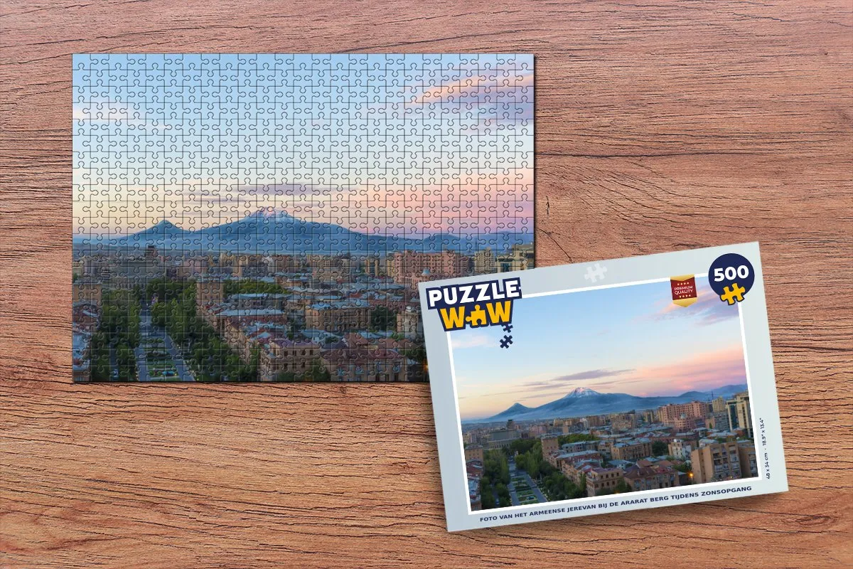 PuzzleWow Legpuzzel Jerevan Ararat 500 Stuks - Multicolor
