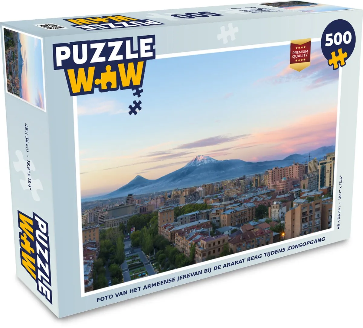 PuzzleWow Legpuzzel Jerevan Ararat 500 Stuks - Multicolor