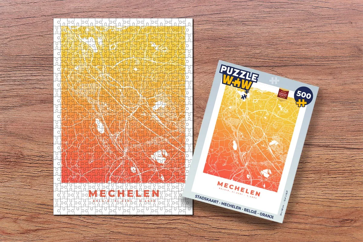 PuzzleWow Mechelen Legpuzzel 500 Stuks - Multicolor