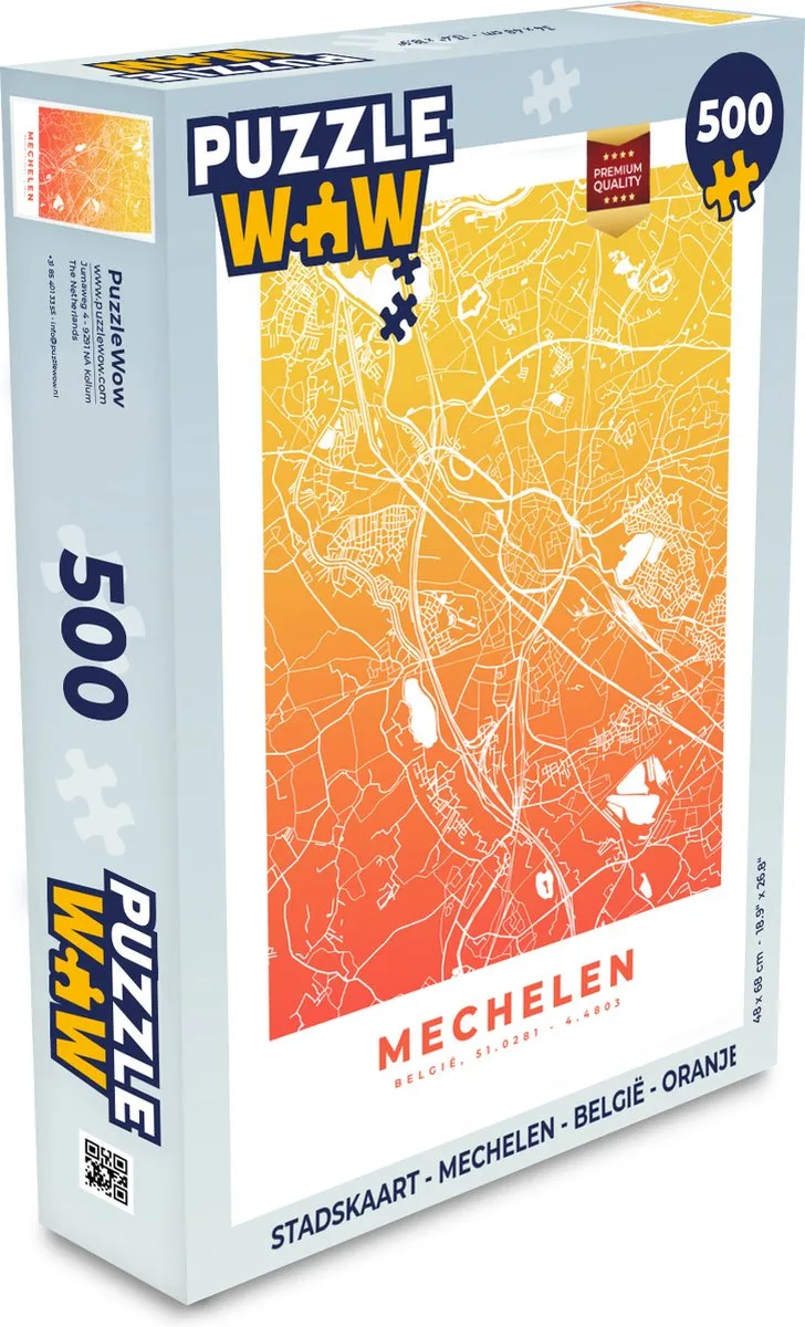 PuzzleWow Mechelen Legpuzzel 500 Stuks - Multicolor