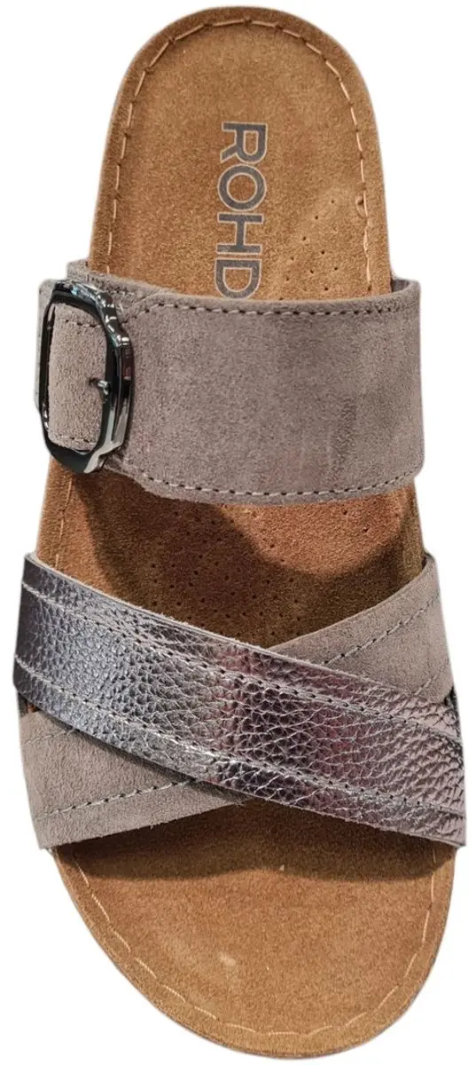 Rohde Grijze Leren Dames Sandalen 42 - afbeelding 2 van 6