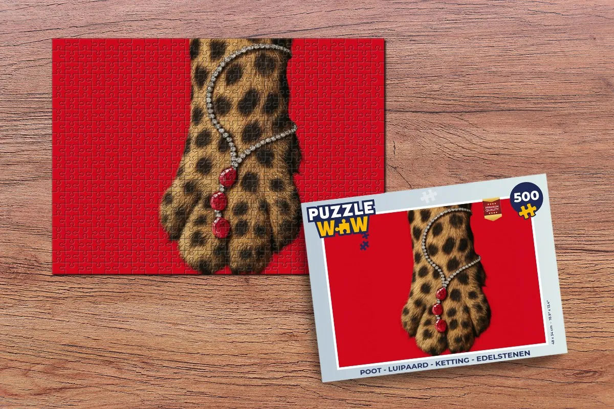 PuzzleWow Poot Luipaard Legpuzzel 500 Stuks - 8721373926521
